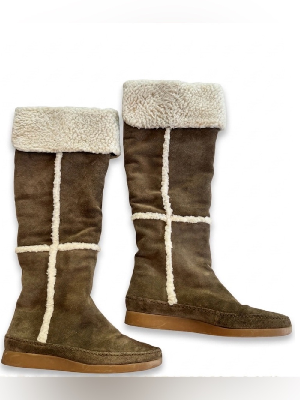 MICHAEL Michael Kors Tall Suede Shearling-Lined Boots 7M